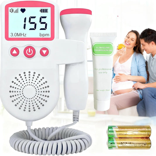 Baby Heartbeat Detector | Portable Home Fetal Doppler 💖 Lightweight Maternity Must-Have 🌟 Easy Carry Pregnancy Tracker