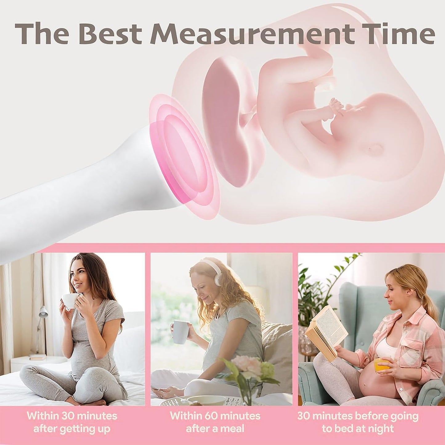 Baby Heartbeat Detector | Portable Home Fetal Doppler 💖 Lightweight Maternity Must-Have 🌟 Easy Carry Pregnancy Tracker