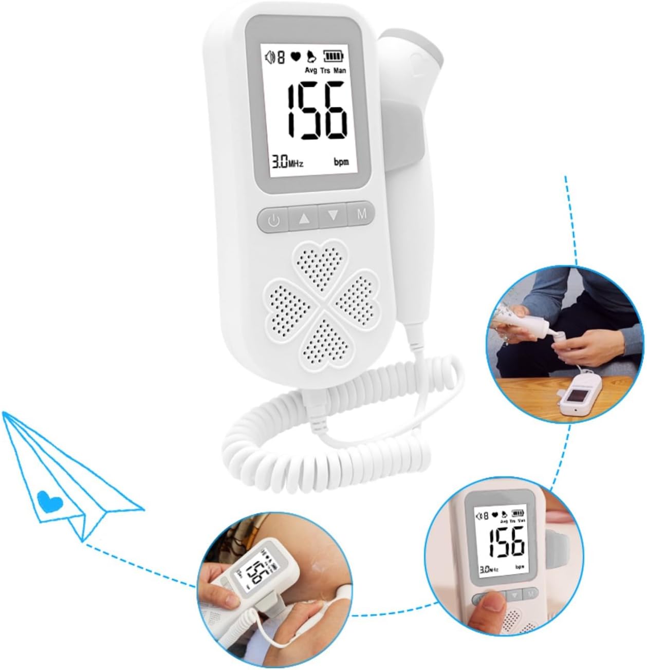 Mini Doppler, Used to Detect and Display Fetal Heart Rate